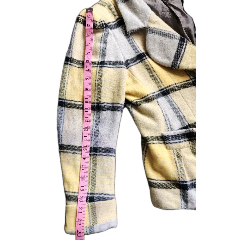 Vintage YSL Yves Saint Laurent Rive Gauche Plaid Wool Jacket Short Coat France - Picture 10 of 12